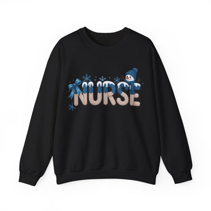 Nurse Snowman Unisex Heavy Blend™ Crewneck Sweatshirt