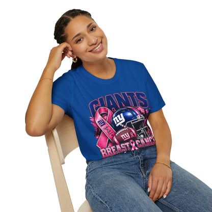 Giants Cancer Awareness Unisex Softstyle T-Shirt