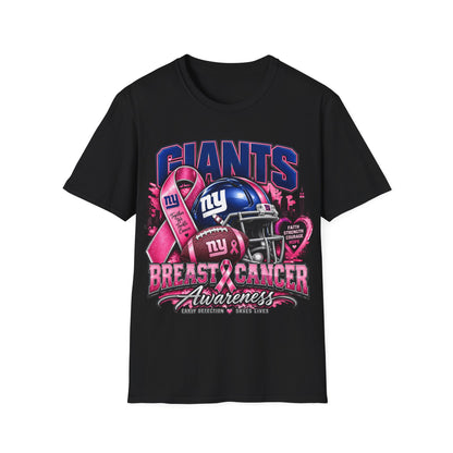 Giants Cancer Awareness Unisex Softstyle T-Shirt