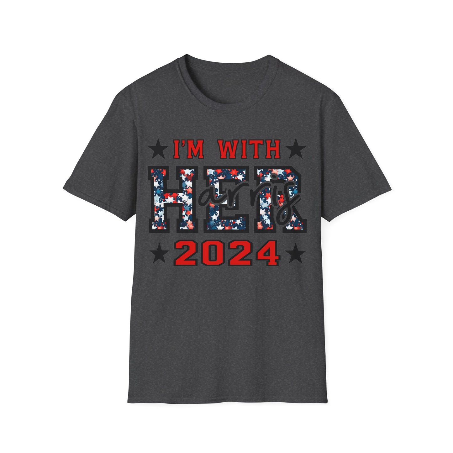 I'm with her 2024 Unisex Softstyle T-Shirt