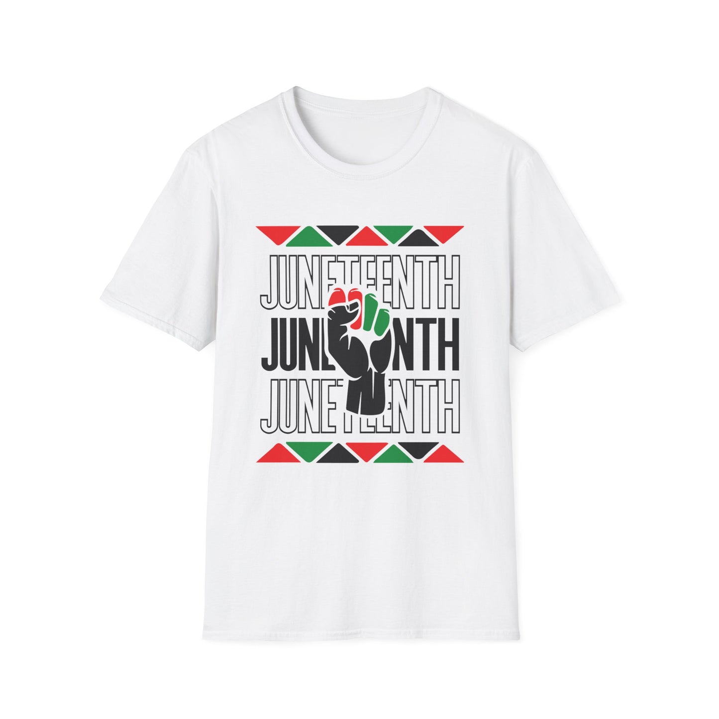 Juneteenth with fist Unisex Softstyle T-Shirt