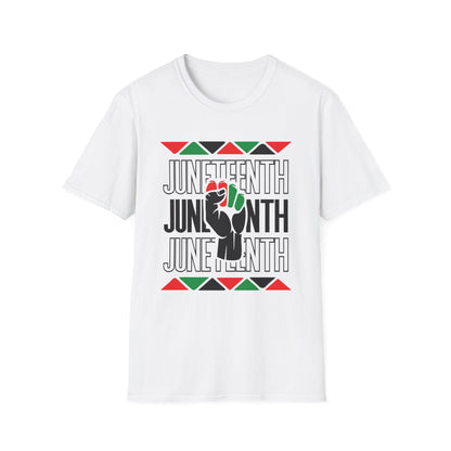 Juneteenth with fist Unisex Softstyle T-Shirt