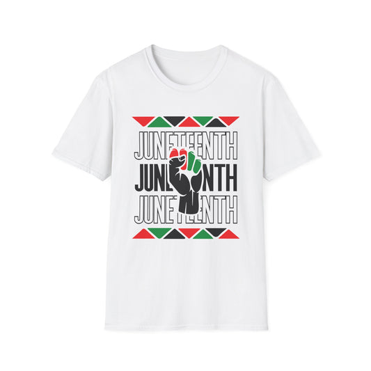 Juneteenth with fist Unisex Softstyle T-Shirt
