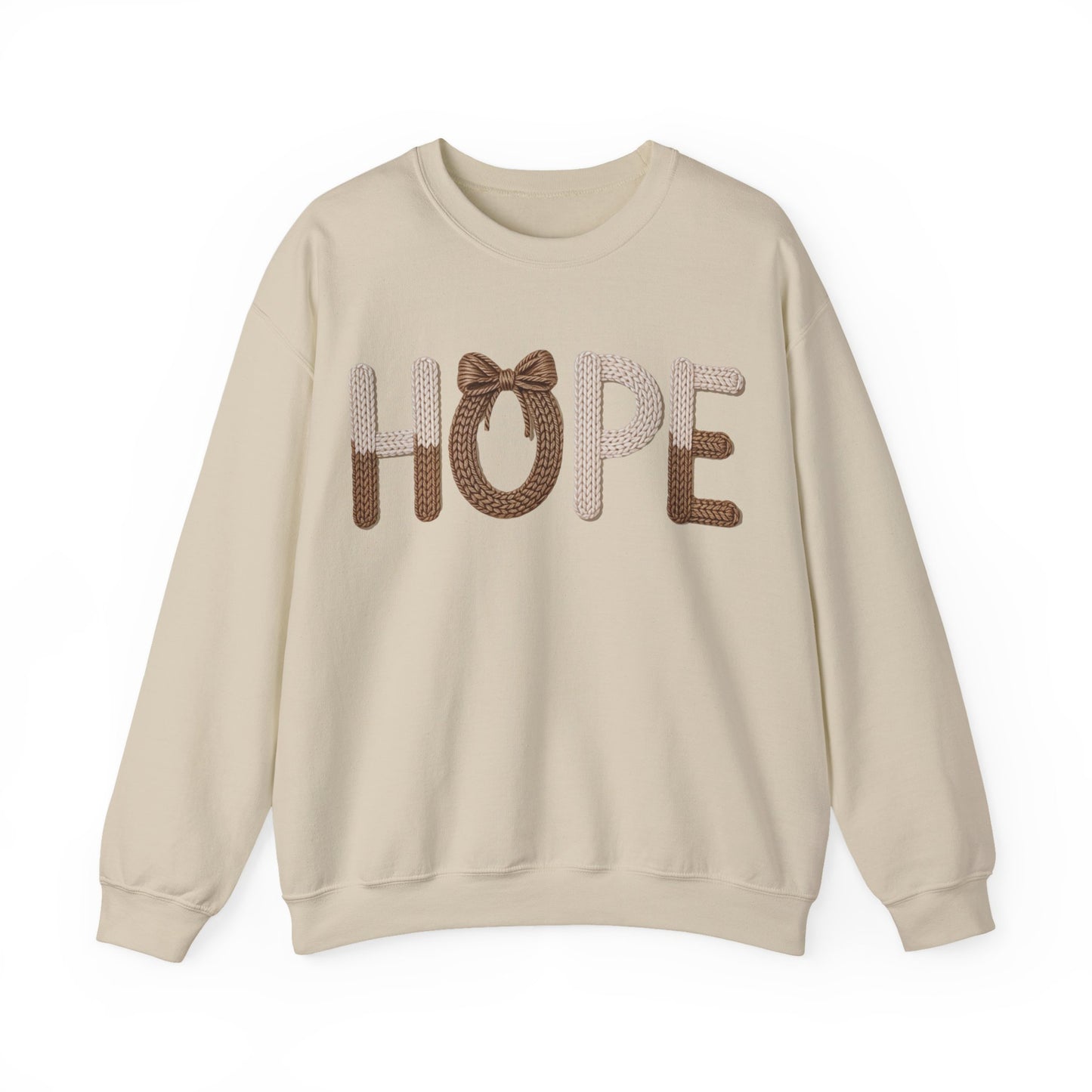 Hope Faux Yarn Unisex Heavy Blend™ Crewneck Sweatshirt