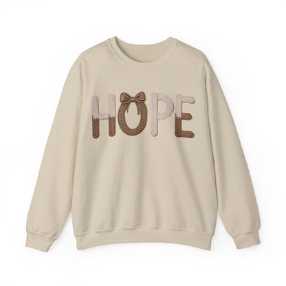 Hope Faux Yarn Unisex Heavy Blend™ Crewneck Sweatshirt