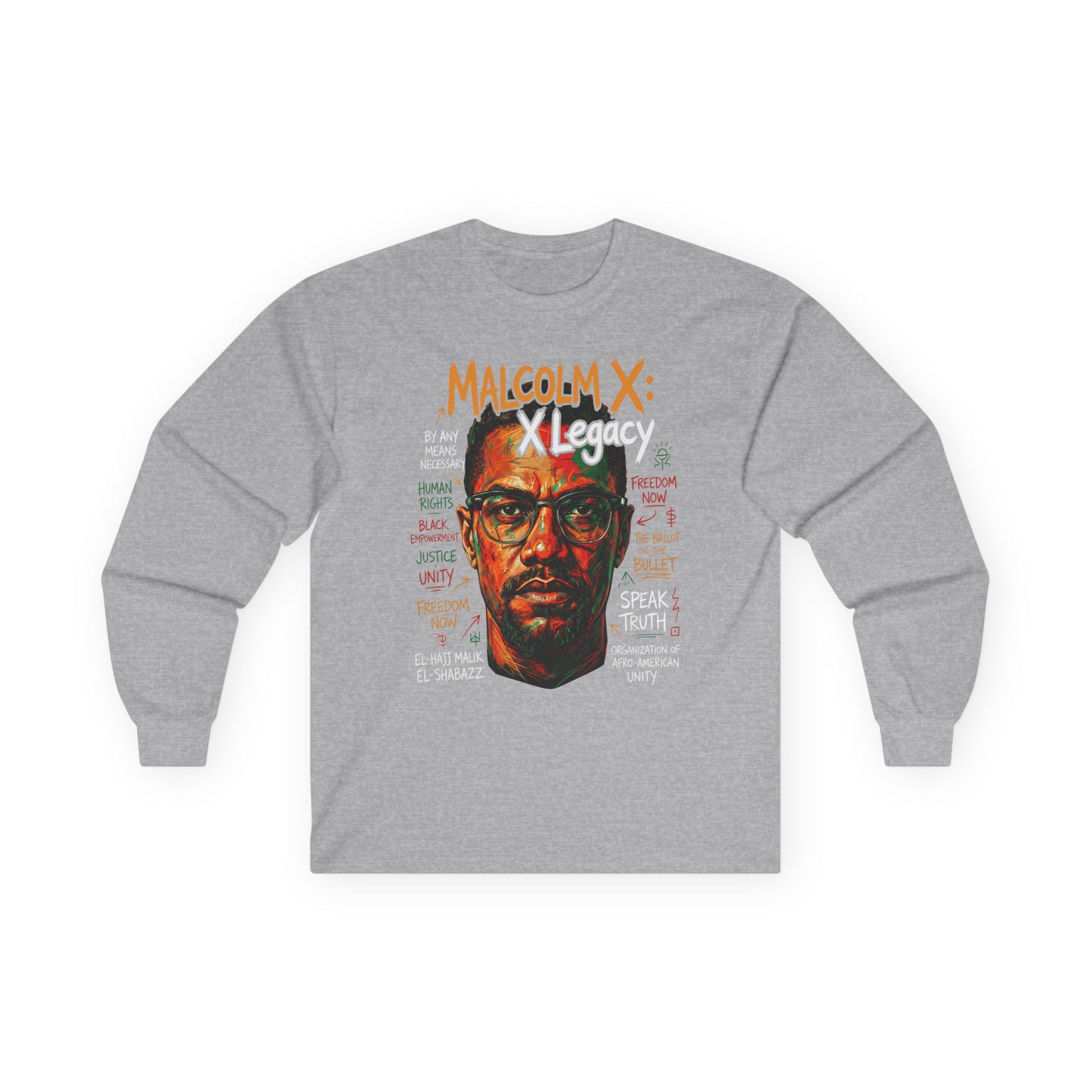 Malcolm X Unisex Ultra Cotton Long Sleeve Tee