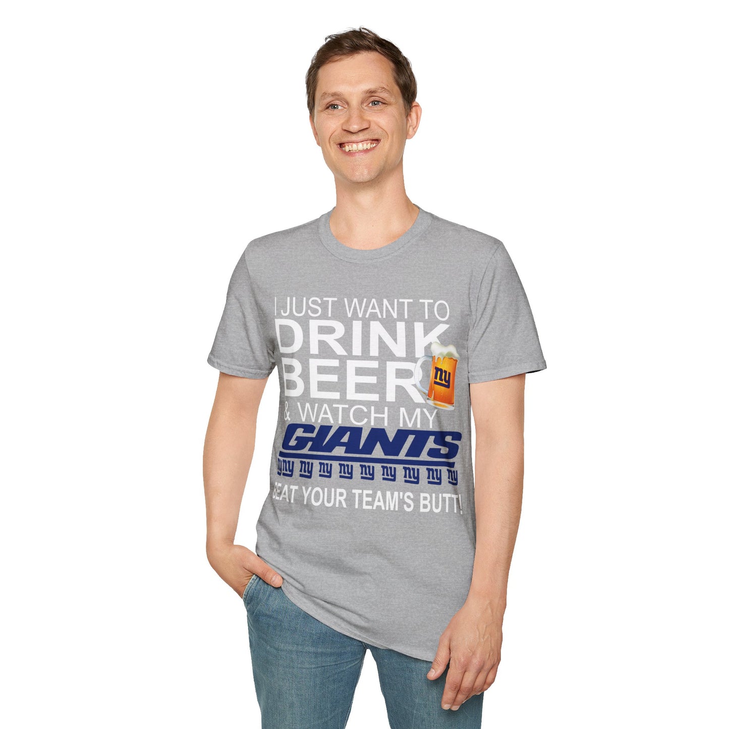 Drink beer ny Unisex Softstyle T-Shirt