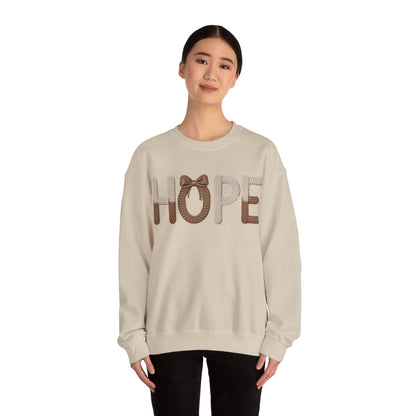 Hope Faux Yarn Unisex Heavy Blend™ Crewneck Sweatshirt