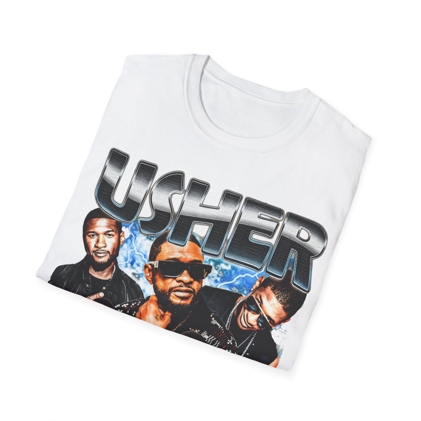 Usher Collage Unisex Softstyle T-Shirt