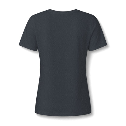 Lisa Women's Relaxed Heather CVC V-Neck Tee