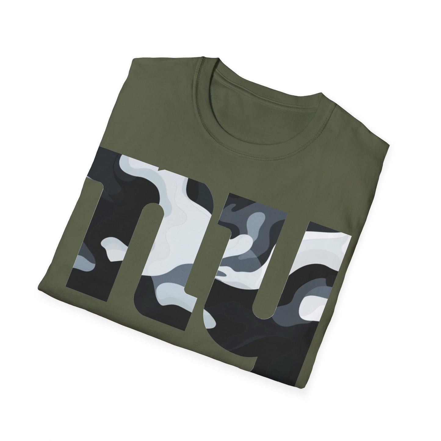 black camo Unisex Softstyle T-Shirt