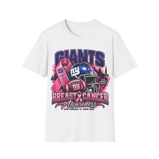 Giants Cancer Awareness Unisex Softstyle T-Shirt