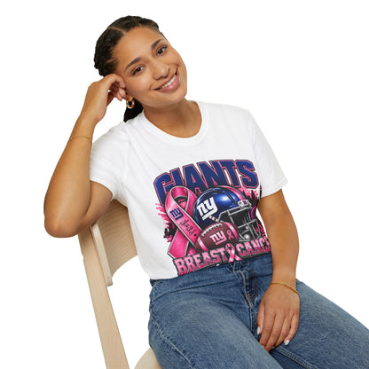 Giants Cancer Awareness Unisex Softstyle T-Shirt