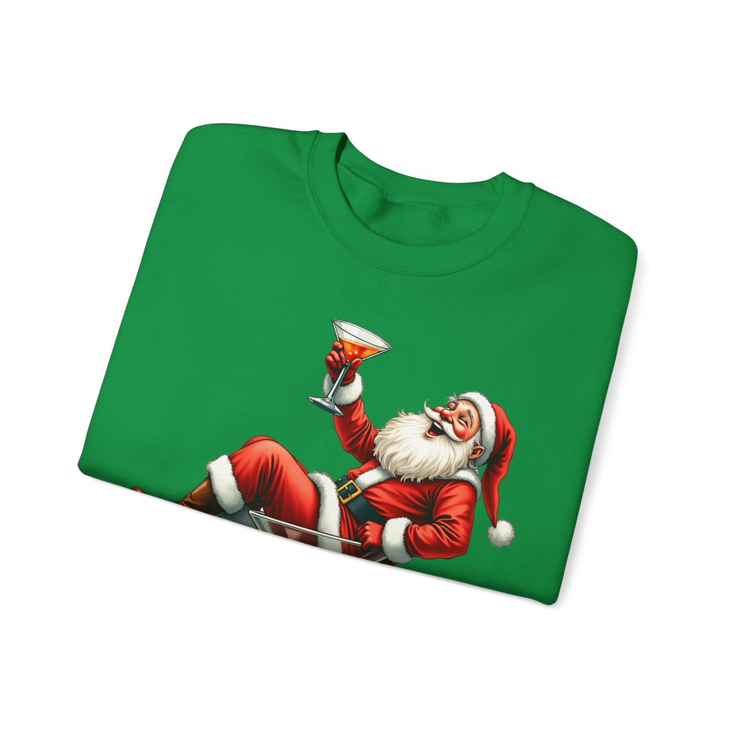 Santa in a glass Unisex Heavy Blend™ Crewneck Sweatshirt