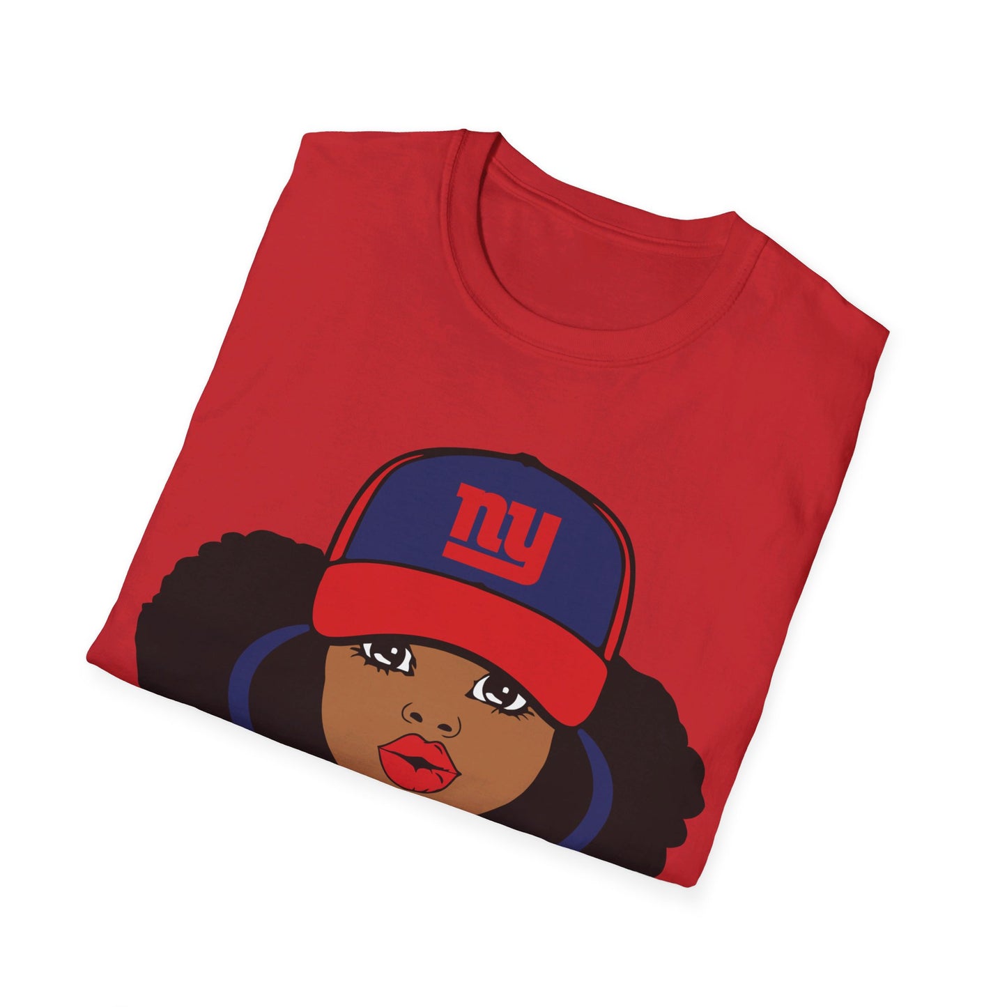 NY Girl with puffs Unisex Softstyle T-Shirt