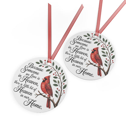Cardinal Memorial Metal Ornaments