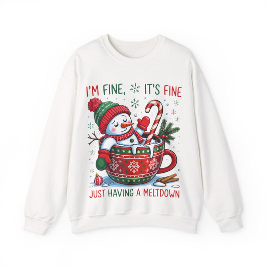 I'm fine, it's fine Unisex Heavy Blend™ Crewneck Sweatshirt