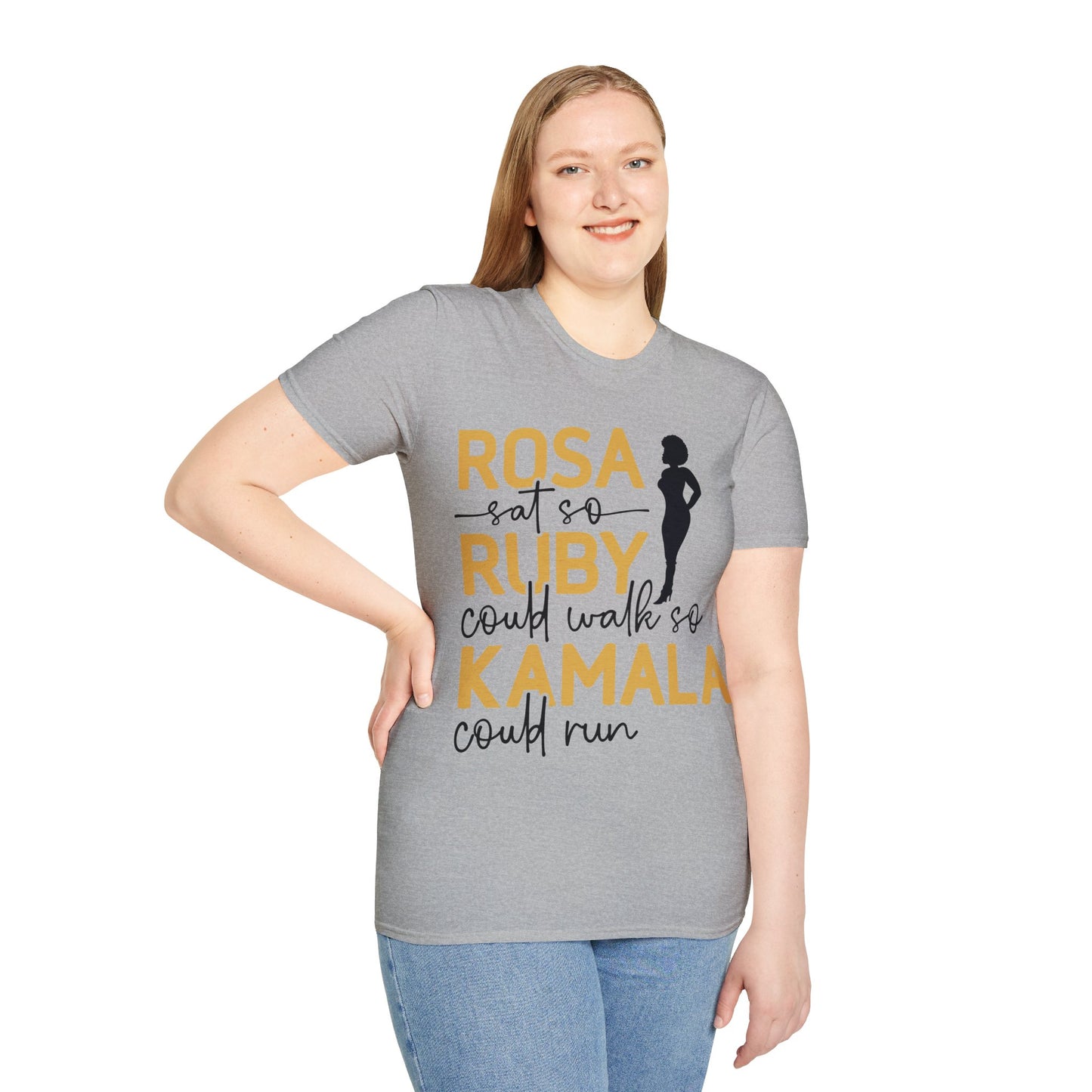 Rosa sat so Ruby could walk..Unisex Softstyle T-Shirt