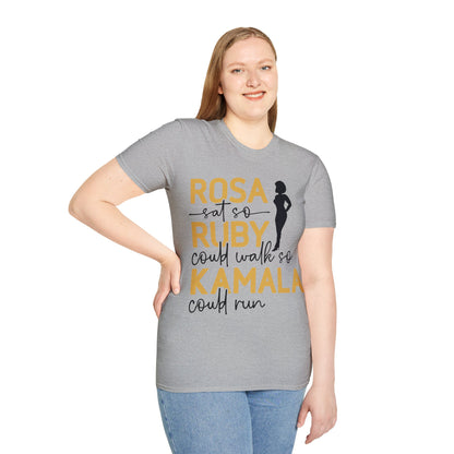 Rosa sat so Ruby could walk..Unisex Softstyle T-Shirt