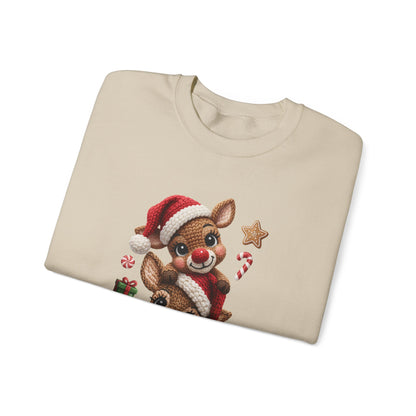 Cute Yarn Reindeer Unisex Heavy Blend™ Crewneck Sweatshirt