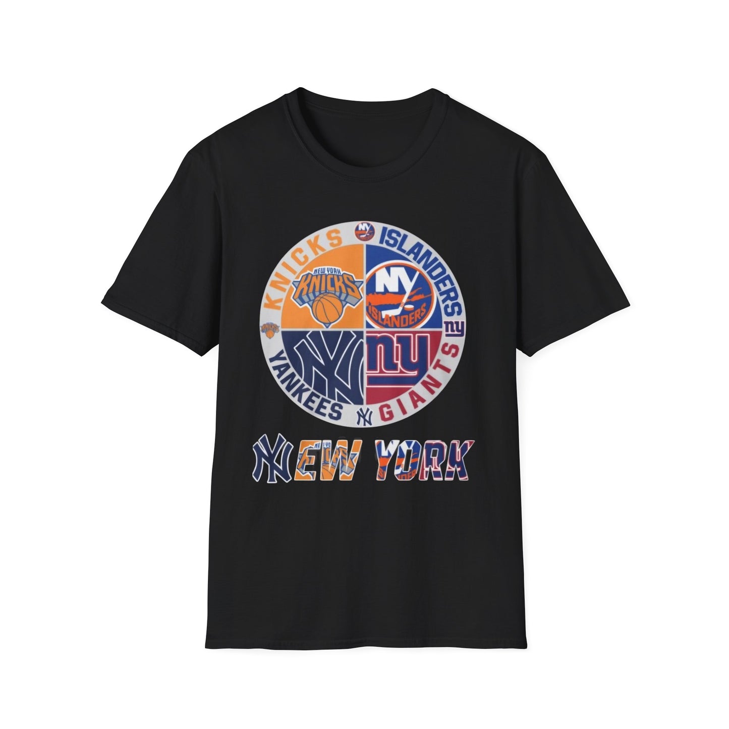 New York sports teams nyk nyi nyg nyy Unisex Softstyle T-Shirt