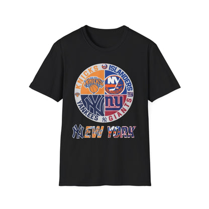 New York sports teams nyk nyi nyg nyy Unisex Softstyle T-Shirt