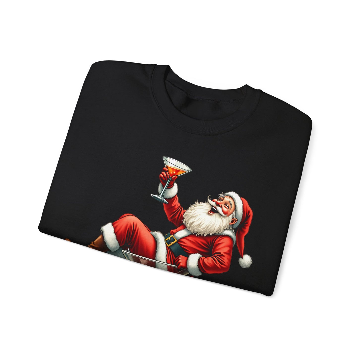 Santa in a glass Unisex Heavy Blend™ Crewneck Sweatshirt