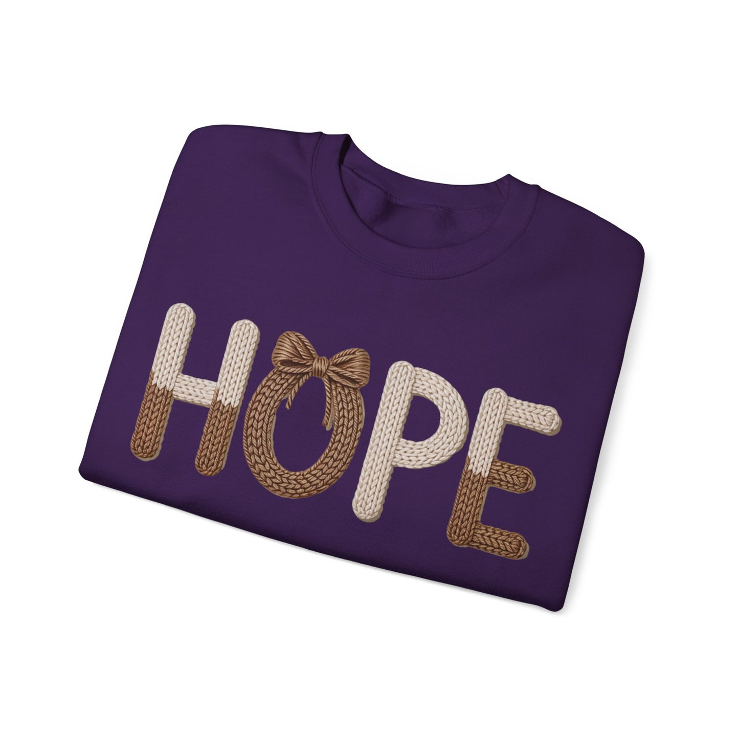 Hope Faux Yarn Unisex Heavy Blend™ Crewneck Sweatshirt