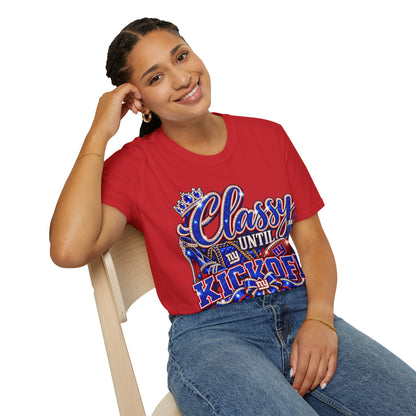 Classy until kickoff 2 Unisex Softstyle T-Shirt