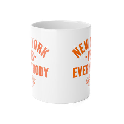 New York vs Everybody White Ceramic Mug, 11oz