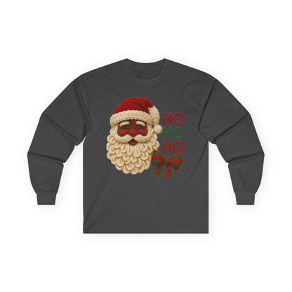 Yarn inspired santa ho ho ho Unisex Ultra Cotton Long Sleeve Tee