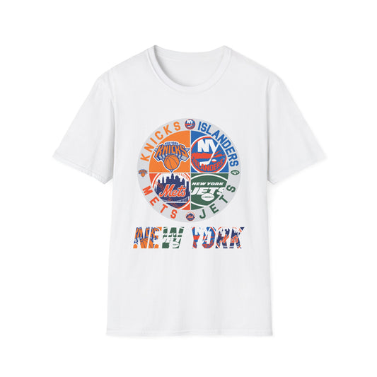 NYM, NYK, Jets, Islanders Sports Unisex Softstyle T-Shirt