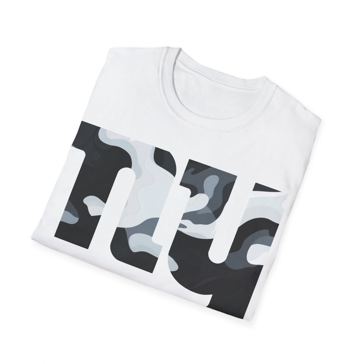 black camo Unisex Softstyle T-Shirt