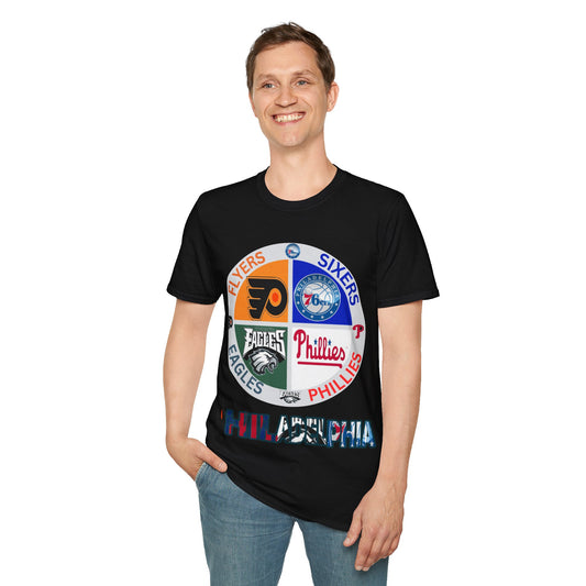 Sports Collage Philly Unisex Softstyle T-Shirt