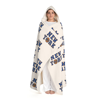 NY Hooded Sherpa Fleece Blanket