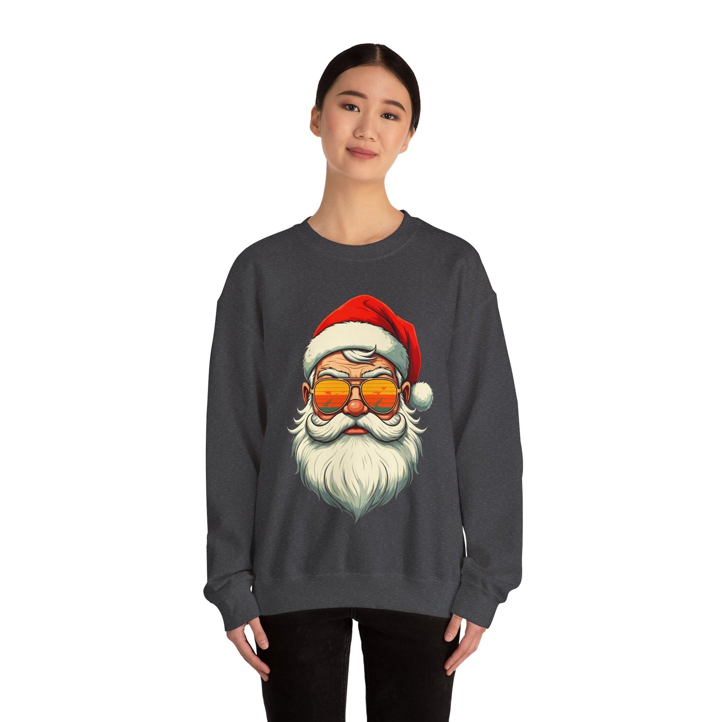 Santa with glasses Unisex Heavy Blend™ Crewneck Sweatshirt