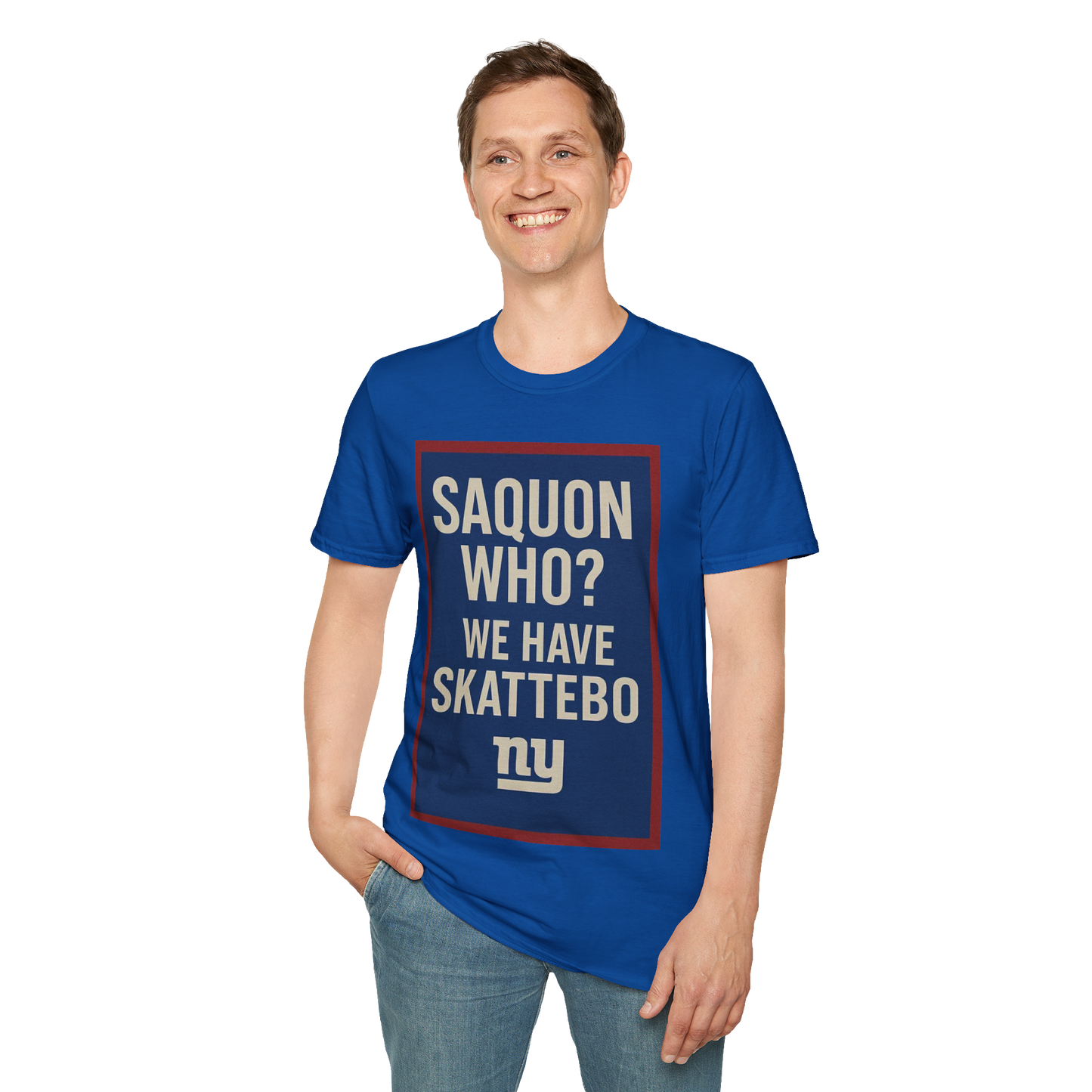 Saquon who? Unisex Softstyle T-Shirt