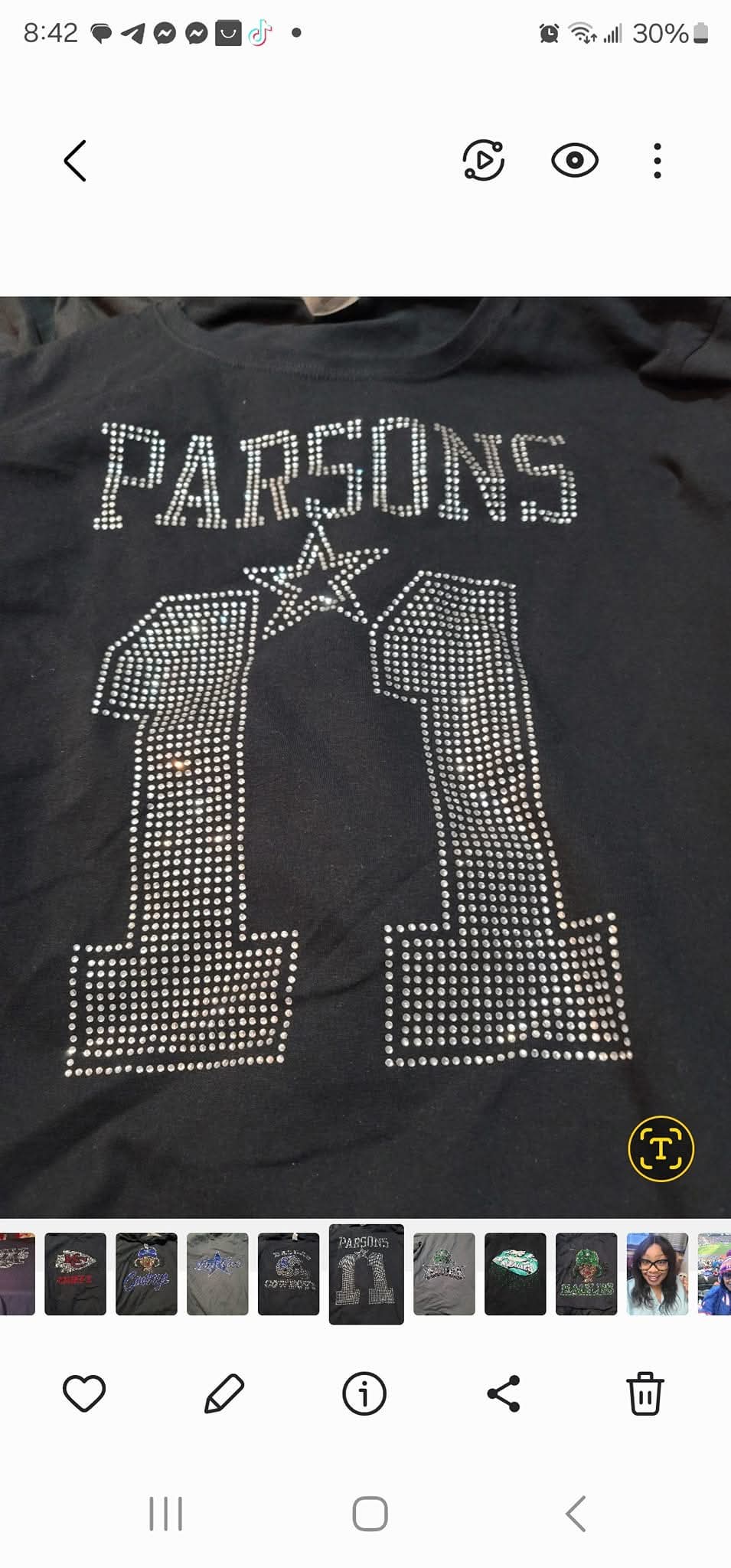 Parsons bling shirt