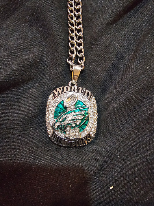 Championship ring necklace